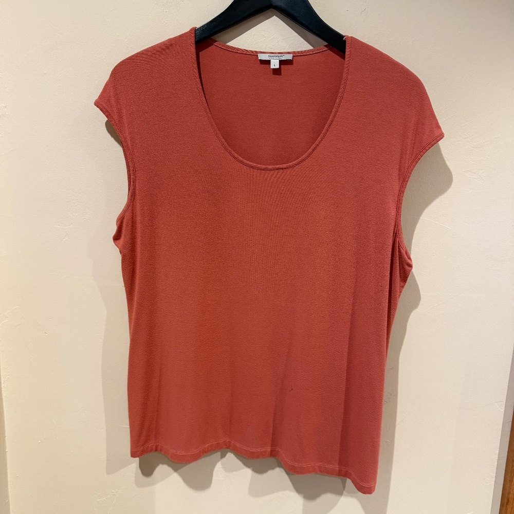 Santorelli cap-sleeve top - L